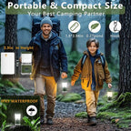 Portable Camping Lantern Rechargeable -4inch, 2000LM LED Camping Lights Lantern with Redlight&20Hours Runtime& Stepless Dimming, Hurricane Emergency Lights for Power Outages, Waterproof Camping Lamp