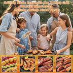 Rolling Grill Basket for Vegetables, Kebabs & Shrimp – 304 Stainless Steel BBQ Accessory with Side-Opening Design, Ideal for Outdoor Cooking & Camping