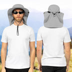 SUN CUBE Sun Hat for Men, Wide Brim Fishing Hat Neck Flap Cover Men, Women, Hiking, Camping, Sun Protection UV, Gardening