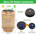 Solar Lanterns Outdoor Waterproof Hummingbird Garden Decor, Birthday Mothers Day Gifts for Mom Women Grandma, Metal Hanging Solar Lights for Outside Yard Patio Pathway Backyard