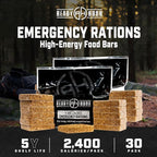 Ready Hour 2,400 Calorie Emergency Ration Bars (30-Pack), 72,000 Total Calories, Ration Emergency Food, High Calorie Meal Replacement and Camping Survival Food