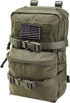Tactical Mini Molle Hydration Pack,Molle Hydration Carrier with US Flag Water Resistant,Hydropack for Tactical Vest Backpack