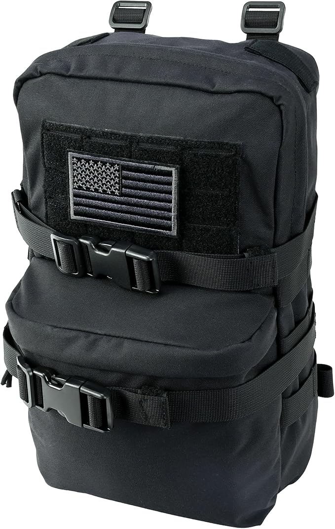 Tactical Mini Molle Hydration Pack,Molle Hydration Carrier with US Flag Water Resistant,Hydropack for Tactical Vest Backpack