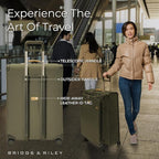 Briggs & Riley 29" Large Expandable Spinner - Checked Luggage for Travel, Suitcases with Wheels, Softside Rolling Bag for Men & Women, Self-Repairing Zipper - Baseline Collection, Olive