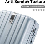 Hanke 14 Inch Underseat Carry On Luggage with Wheels Hard Shell Suitcases Carry On Bag Lightweight Small Mini Suitcase Travel Luggage for Travel（Gray）