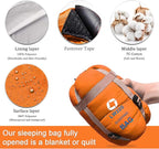 ECOOPRO Warm Weather Sleeping Bag - Portable, Waterproof, Compact Lightweight, Comfort with Compression Sack - Great for Outdoor Camping, Backpacking & Hiking-83 L x 30" W Fits Adults