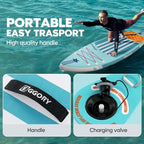 Inflatable Paddle Board,Stand Up Paddle Board Set, Extra Wide SUP Board with Removable Fin, Floating Paddle, Hand Pump, Waterproof Phone Pouch,Traveling Board