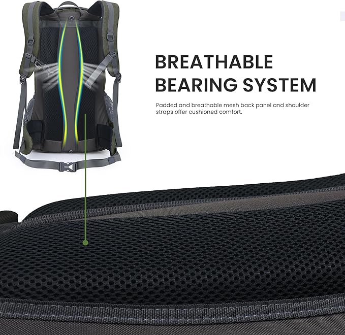 MOUNTAINTOP 40L Hiking Backpack Lightweight Travel Backpack for Men&Women Outdoor Camping Backpacking