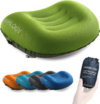 TREKOLOGY Ultralight Inflatable Camping Travel Pillow - ALUFT 2.0 Compressible, Compact, Comfortable, Ergonomic Inflating Pillows for Neck & Lumbar Support While Camp, Hiking, Backpacking