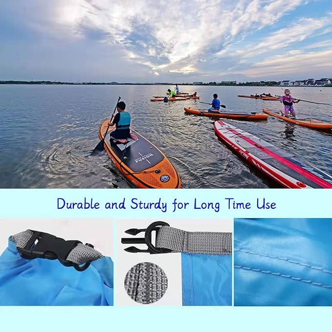 CMCOOPLX 10L/20L/40L/70L Waterproof Dry Bags, Lightweight Canoe Storage for Kayaking Rafting Boating Hiking Camping Travel Fishing Sea Swimming