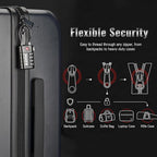 ANVIL TSA Approved Luggage Locks with Search Alert Indicator, 4-Digit Combination Suitcase Lock, Advanced TSA008 Core Heavy Duty Anti-Theft Travel Lock for Double Zippers, Backpacks (6, Black)