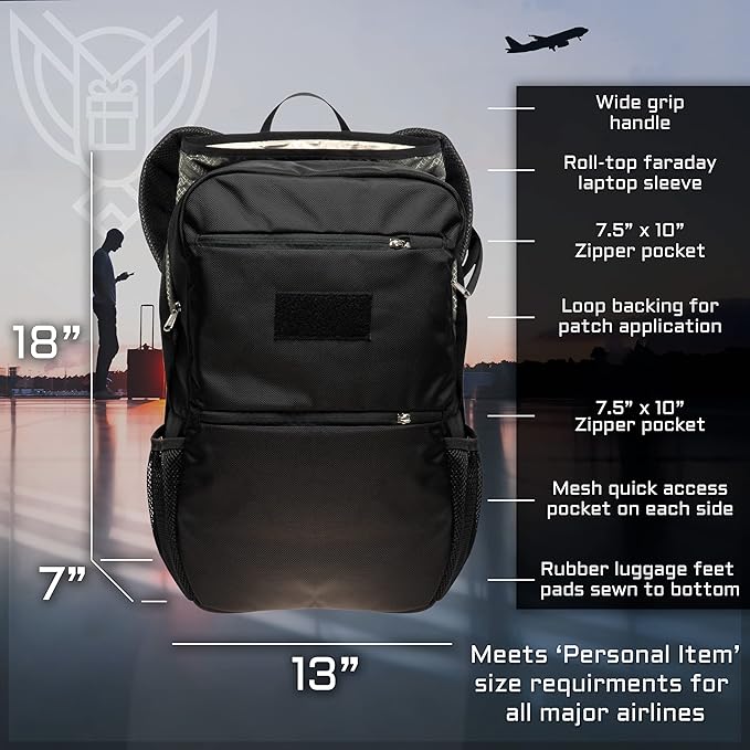 Xtreme Sight Line ~ Xecutive Transport Faraday Backpack for Laptops, Tablets, and Other Mid-Size Electronics ~ Tracking/Hacking Defense ~ Stone