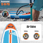 Inflatable Paddle Boards for Adults and Youth, 11'x33 Wood Grain Stand Up Paddle Board with SUP Accessories, Portable Inflatable Paddleboard for All Skill Levels,Blow Up Paddle Board as Present