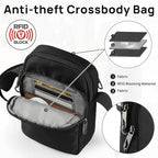 VADOO Sling Bag for Men Women, Anti Theft Crossbody Shoulder Bag with Zipper Lock, RFID Blocking & Waterproof for Travel