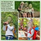 HESTYA 4 Pack Mosquito Head Net Face Mesh Protecting Net for Outdoor Hiking Camping Climbing Mosquito Fly Insects Preventing(Gray, Army Green)