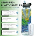 Epic Water Filters Nalgene OG Water Bottle with Filter, USA Made, BPA Free, Removes 99.99% Tap Water Contaminants, Forever Chemicals, IOC Art, 48 oz