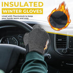 HANDLANDY Winter Running Gloves for Women & Men, Windproof Water-Resistant Thermal Touchscreen Liner Gloves for Cycling, Hiking, Driving, Freezer Work