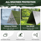 Emergency Survival Tent Life Shelter - 2 Person Mylar Emergency Shelter Tube Tent with Emergency Whistle & Paracord, All-Weather Essential Survival Gear for Camping, Hiking & Survival Kits