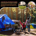 8 Pcs Ground Anchors Screw in, 12 Inch Heavy Duty Tent Stakes with Trampoline Anchor Hook Ground Stakes for Camping Tent Canopies Ports Sheds Swing Sets Securing Animals (Orange)