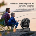 Socool Camping Fan with Light - 20000mAh Rechargeable Battery Fan, 112Hrs Max Run Time, 9 Speeds, Digital Display, Timer, Auto Oscillation, 270° Pivot & Hook for Camping, Power Outage, Hurricane