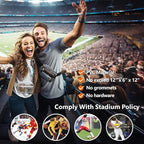 Packism Clear Fanny Pack Stadium Approved - 2-Pack Plus Size 35-51 inches Adjustable Strap Clear Belt Bag for Women Men Transparent Waist Bag for Concerts, Sporting Events, 1 Black & 1 White
