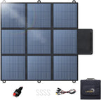 LVYUAN 200W Portable Solar Panel, 20V Foldable Pillow-Sized Solar Panel IP65 Waterproof, Upgraded 23% Efficiency for Solar Power Station Generator for Outdoor Camping Backpacking Hiking