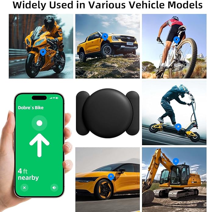 GPS Tracker for Vehicles, 2PCS Real Time GPS Tracker Work with Find My (iOS Only), MINI Car Tracker Device Hidden for Vehicle with Magnetic Case, No Monthly Fee Car Tracker, Waterproof