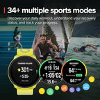SUUNTO Run Sports Watch, 1.32" AMOLED Touchscreen w/Crown Button, 12D Battery Life, Dualband Accurate GPS, Running Wrist Heart-Rate & Sleep Health Tracking, 35g Lightweight & 4GB Offline Music, Lime