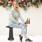 2025 Upgraded XXL Collapsible Stool with Cushion 20.4", 200Kg Max Weight, Wider & Taller Pop Up Seat, Heavy Duty Portable Retractable Folding Stool or Travel Foot Rest, Gift for Camping & Outdoors