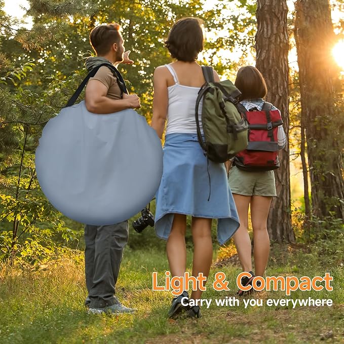 Alvantor Pop Up Screen Tent House Room Instant Outdoor Camping Canopy Sun Shelter Gazebo for Patio, Backyard & Deck, Privacy Tent(2-10 People, 8'x8' 10'x10' 12'x12')