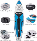 Inflatable Stand Up Paddle Board 11'×33''×6''(6'' Thick) Non-Slip Deck with Premium SUP Accessories | Wide Stance, Bottom Fins for Surfing Control | Youth Adults Beginner
