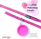 Prima Pet Collapsible Silicone Water Travel Bowl with Clip for Dog and Cat, Portable and Durable Pop-up Feeder for Convenient On-The-go Feeding - Size: Small (1.5 Cups) Pink - 2 Pack