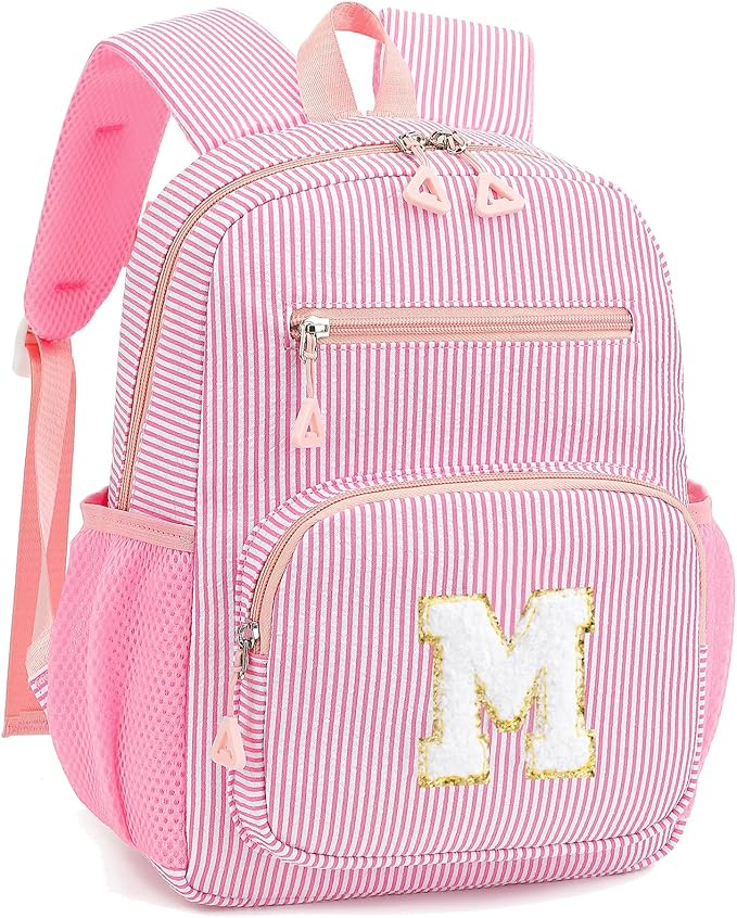 Kids Backpack for Girls 5-8, Cute Personalized Elementary Backpack for Kids Birthday Gifts (Pink M)