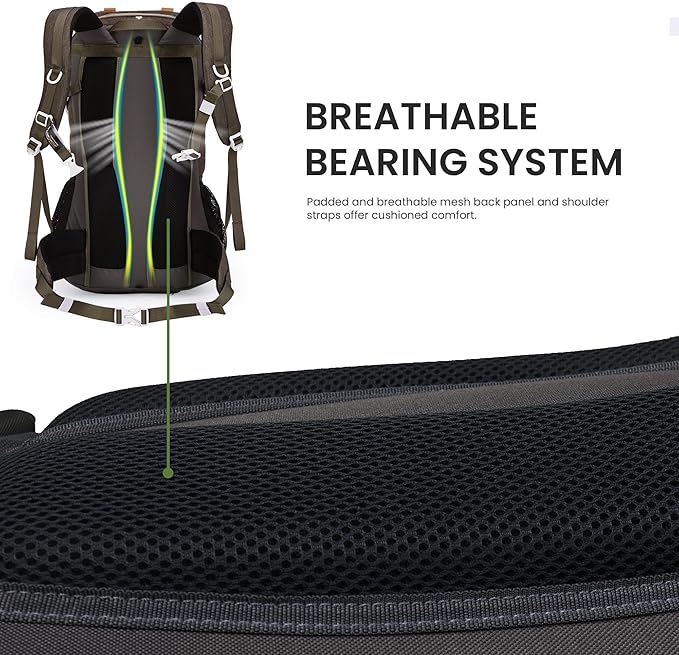 MOUNTAINTOP 40L Hiking Backpack Lightweight Travel Backpack for Men&Women Outdoor Camping Backpacking