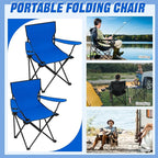 Huwena 10 Pack Folding Camping Chairs Bulk with Cupholder Carry Bags Lightweight Camp Chairs Collapsible Portable Outdoor Lawn Chair for Picnic, Beach, Outside