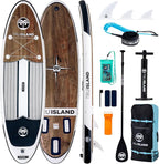 TRUISLAND Inflatable Paddle Board, Stand Up Paddle Board with Backpack, Non-Slip Thickened Deckpad, Waterproof Phone Case, Leash, Paddle, Hand Pump