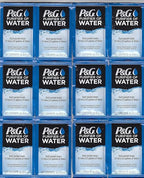 P&G Purifier of Water Portable Water Purifier Packets. Emergency Water Filter Purification Powder Packs for Camping, Hiking, Backpacking, Hunting, and Traveling. (12 Packets)