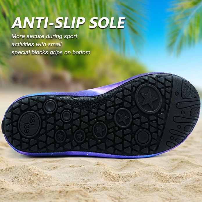 Deevike Water Shoes for Women Men Barefoot Quick-Dry Aqua Socks Slip-on for Beach Swim Surf Yoga Exercise