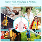 Hion Personal Safety Alarm for Women, 3 Pack Rechargeable 130dB Self Defense Alarm Keychain with LED Flashlight, Emergency Safe Sound Security for Children Elderly, Black+Pink+Blue