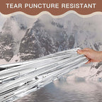 Kanayu 100 Pack Emergency Thermal Blankets Bulk 64 x 84 Disposable Foil Space Blankets for Survival First Aid Camping Hiking Outdoor