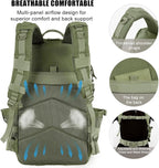 Military Tactical Backpack 50L Large Day Backpack for Men Molle Army 3 Days Assault Pack Bug Out Bag Water Resistant and Heavy Duty Hiking Treeking Rucksack - Dark Green