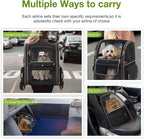 Large Cat Backpack Carrier Expandable Pet Carrier Backpack for Small Dogs Medium Cats Fit Up to 18 Lbs, Dog Backpack Carrier, Foldable Puppy Backpack Carrier for Travel, Black