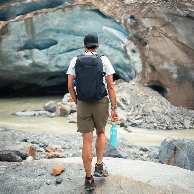 Super Sparrow Insulated Water Bottle - 17 Oz / 25 Oz / 32 Oz - Standard Mouth FlipFlow Flask - BPA Free, Leak Proof Drink Bottle- Ergonomic Straw Water Bottles for Work, Gym, Travel, Sports