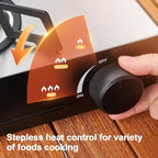 Odoland 7500BTU Camping Butane Stove with Compact Carry Case, CSA Certified Portable Gas Stove for Backpacking,Picnic,Outdoor Adventures,Black