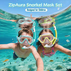 Snorkeling Gear for Kids, Kids Snorkel Set for Ages 3-14, Anti-Fog Diving Mask and Dry Top Snorkel Combo Set, Unisex Swimming Goggles