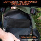 Portable Pocket Camping Chair,Ultralight Foldable Camp Stool with Compact Carry Bag, Heavy-Duty 220LBS Capacity for Outdoor Hiking, Fishing, Travel (Black)