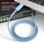 USB Cisco Console Cable, USB to RJ45 Console Cable Compatible with Routers/Switch/Windows 7, 8,10 (12ft)