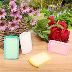 2 Boxs (100 Sheets) Hand Washing Soap Sheets for Outdoor Travel,Portable Camping Hand Soap,Hiking Washing Hand Bath Paper Soap for Travel,BBQ,Party,School,Girls(Yellow&Pink)