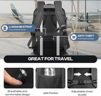 Carry on Backpack, Extra Large 55L Travel Backpack TSA Approved, Expandable Laptop Bagpack with durability, Water Resistant Bag Compatible with 18.4 inch Laptops, Black