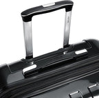 DELSEY PARIS Helium Aero Hardside Expandable Luggage with Spinner Wheels, Black, Checked-Medium 24 Inch